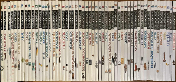 Szemtanú sorozat 1-55. (Lepkék és pillangók-A csontváz-A fa-Fegyverek és páncélok-Csigák-Az első emberek-A hal-A pénz-Kőzetek és ásványok-Autók-A madár-A növény-Időjárás-Találmányok-Repülő gépezetek-Hangszerek-Rovarok-Cápák-Titanic-Öltözködés-Az iszlám antikvár