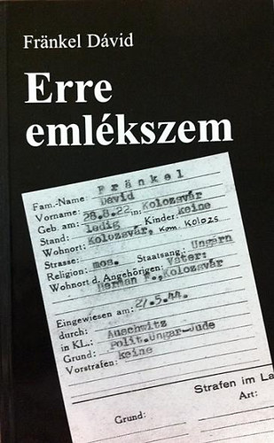 Fränkel Dávid: Erre emlékszem antikvár