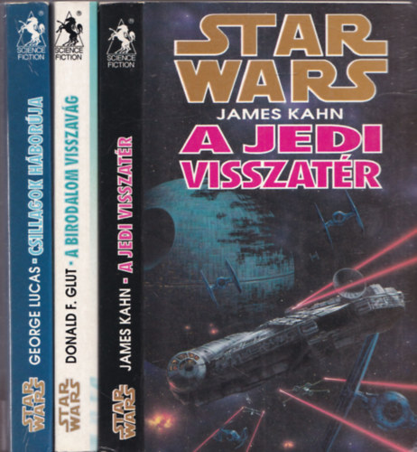 George Lucas; Donald F. Glut; James Kahn: 3 db. Star Wars sci-fi (Csillagok háborúja + A Birodalom visszavág + A Jedi visszatér) könyv