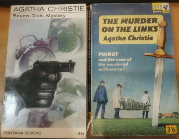 Agatha Christie: 2 db Agatha Christie, angol nyelvű: Seven Dials Mystery + The Murder on the Links antikvár