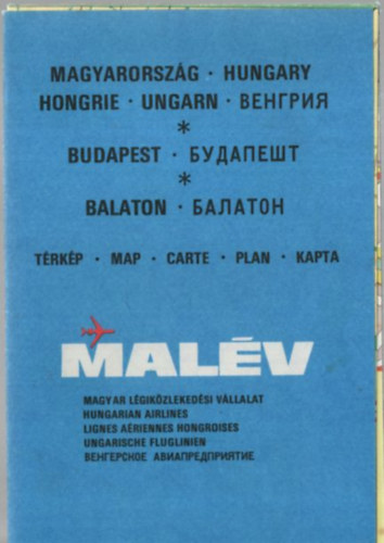 Magyarország - Budapest - Balaton térkép (Malév) antikvár