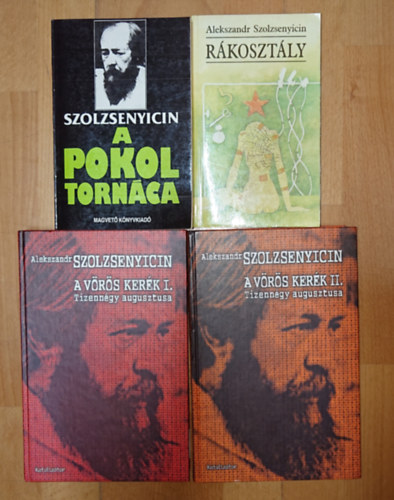 Alekszander Szolzsenyicin: 4 kötet Szolzsenyicintől: A pokol tornáca, Rákosztály, Vörös kerék I-II. antikvár