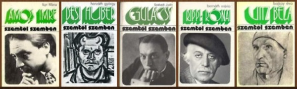Egri Mária, Horváth György, Szabadi Judit, Bernáth Mária, Bajkay Éva: 5 db-os könyvcsomag a Szemtől-szemben sorozat magyar festők életrajzai közül: Ámos Imre / Dési Huber István / Gulácsy Lajos / Rippl-Rónai József / Uitz Béla antikvár