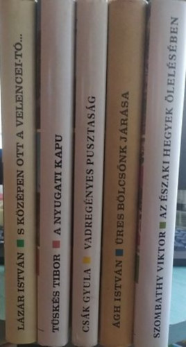 Ágh István, Csák Gyula, Tüskés Tibor szerk., István Lázár, Szombathy Viktor:: Ezerszínű magyarország könyvcsomag (5 darab) S középen ott a velencei-tó,A nyugati kapu,Vadregényes pusztaság,Üres bölcsőnk járása,Az északi hegyek ölelésében könyv