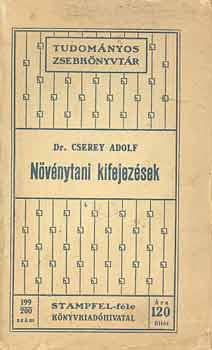 Cserey Adolf: Növénytani kifejezések antikvár