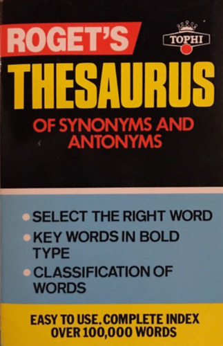 Peter Mark Roget: Roget's Thesaurus of Synonyms and Antonyms antikvár