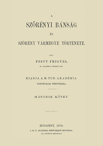 A szörényi bánság és Szörény vármegye története II. akciós termékkép 1