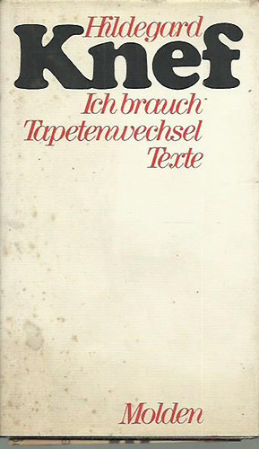Hildegard Knef: Ich brauch Tapetenwechsel Texte antikvár