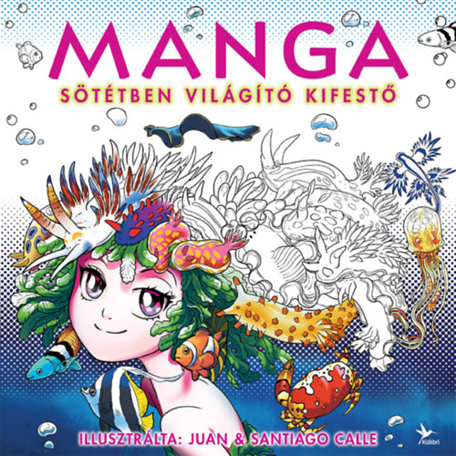 Manga - Sötétben világító kifestő könyv
