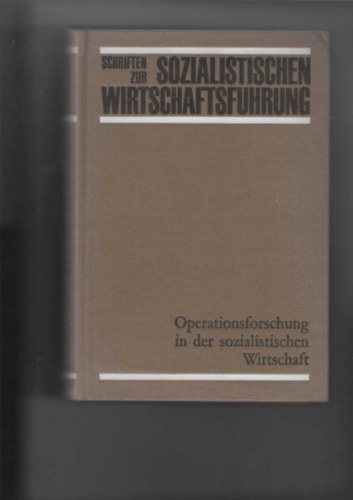 Operationsforschung in der sozialistischen Wirtschaft antikvár