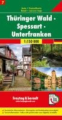 Thüringer Wald - Spessart - Unterfranken, Autokarte 1:150.000, Blatt 7 idegen
