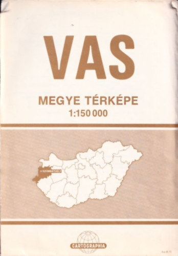 Vas megye térképe (1:150 000) antikvár