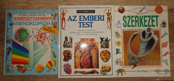 3 gyerekenciklopédia: Természettudományi kisenciklopédia (park-Usborne), Az emberi test (Szemtanú), Szerkezet (Repülőrajt a tudományba) antikvár