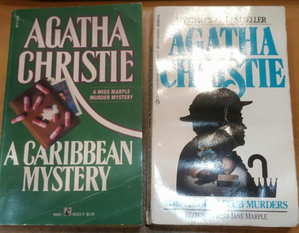 Agatha Christie: 2 db Agatha Christie: A Caribbean Mystery + The Tuesday Club Murders antikvár