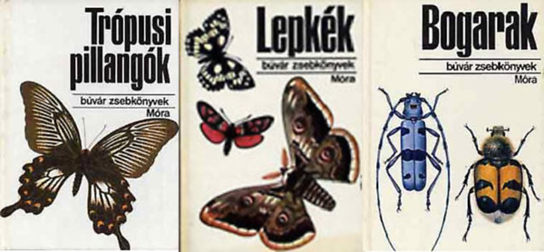 Búvár Zsebkönyvek: Búvár zsebkönyvek könyvcsomag - Trópusi pillangok, Lepkék, Bogarak antikvár