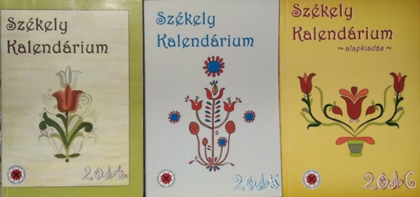 3 db Székely Kalendárium 2014; 2015; 2016 antikvár