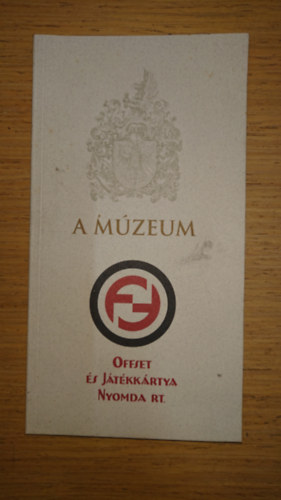 Offset és Játékkkártya Nyomda Rt. - Múzeum antikvár