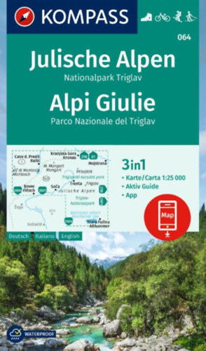 Kompass: Júliai-Alpok/Triglav turistatérkép könyv