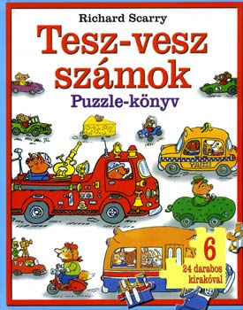 Richard Scarry: Tesz-vesz számok - Puzzle-könyv antikvár