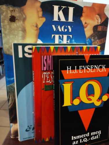 H.J. Eysenck, Vágó Csaba, Denis Kennedy: Önismeret könyvcsomag fiataloknak 4db, KÖNYVMENTŐ AJÁNLAT : Ismerd meg az I.Q.-dat, Ismerd meg önmagad!, Ismerd meg önmagad- Kézikönyv és szöveggyűjtemény középiskolás fiataloknak, Ki vagy Te? antikvár