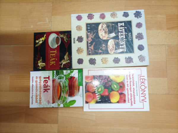 Rudi Beiser, Stephen Blauer, Jacki Baxter: 4 könyv teákról, kávékról, levekről: Teák, Teák gyógynövényekből és gyümölcsökből, LÉkönyv, Nagy kávékönyv antikvár