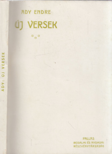 Ady Endre: Új versek - Nagy Sándor címlapjával (reprint kiadás) antikvár