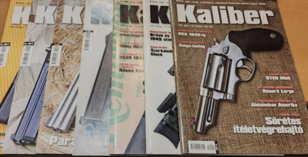 Kalmár Zoltán: 7 db Kaliber (Önvédelmi, vadász-, katonai és sportfegyverek szaklapja), szórványszámok (Lapszámok a terméklapon)(Direx Media Kft.) antikvár