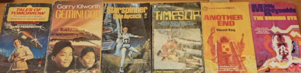 Garry Kilworth, Dale Aycock, Mack Reynolds, Vincent King, Bruce Stewart, David Houston: 6 db Sci-Fi: Invaders at Ground Zero; Timeslip; Another End; The Cosmic Eye; Starspinner; Gemini God antikvár