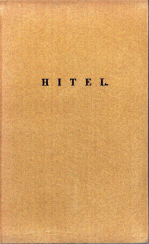 Graf István Széchenyi: Hitel (hasonmás kiadás, 1979) antikvár