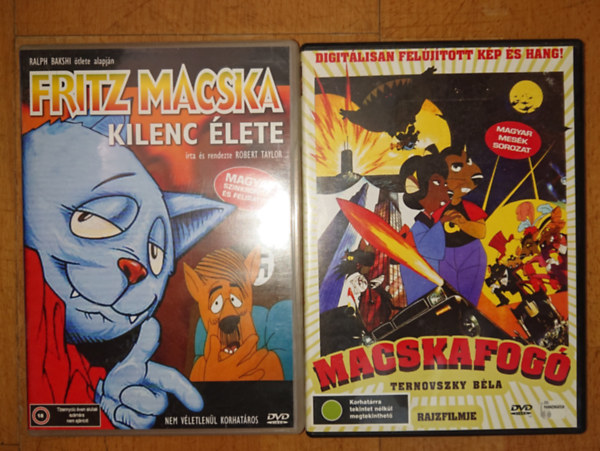2 remek mese DVD-n macskákkal a főszerepben: Fritz macska kilenc élete, Macskafogó antikvár