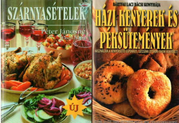 Bártfai Laci bácsi receptjei, Péter Jánosné: 3 db szakácskönyv: Házi kenyerek és péksütemények + Szárnyasételek + Torták és piskóták antikvár