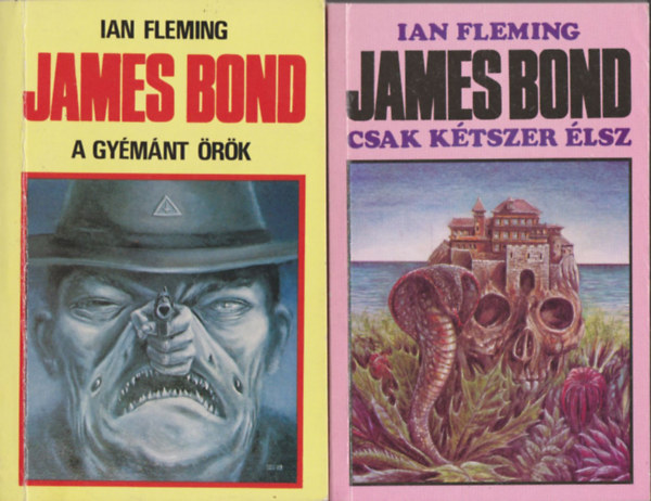Ian Fleming: 2 db James Bond kötet: A gyémánt örök + Csak kétszer élsz antikvár