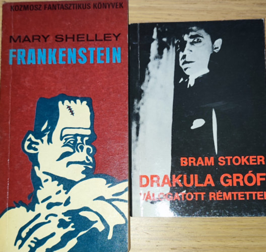 Mary Shelley, Bram Stoker: 2db horrorregény - Mary Shelley-Frankenstein, Bram Stoker-Drakula gróf válogatott rémtettei antikvár