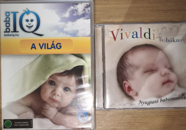 2db babák fejlesztésére készült DVD és CD - Baba IQ-A világ, Vivaldi babáknak-Nyugtató babamuzsika antikvár