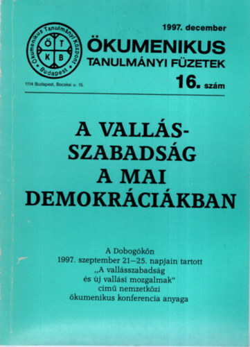 A vallásszabadság a mai demokráciákban antikvár