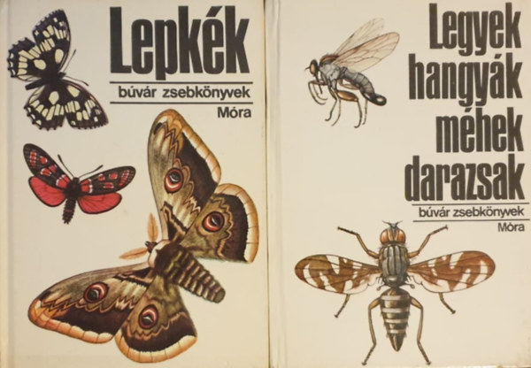 Dr. Móczár László, Dr. Kalmár  Zoltán: 2 kötet búvár zsebkönyv: Legyek, hangyák, méhek, darazsak - Lepkék antikvár