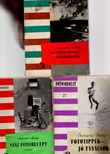 Szemerédy Zoltán, Őrszigety Frigyes, Dr. Polster Alfréd: Fotósorozat könyvek 3 db ( 2, 35, 27. sz ) antikvár