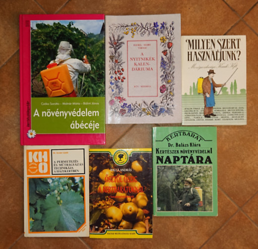 Dr. Kováts László, Balla András, Balázs Klára, Czáka Sarolta-Molnár Mária: 6 könyv a növényekről/növényvédelemről: Ösztől tavaszig a kertbarátoknál, A permetezés műtrágyázás a házikertben, Kertészek növényvédelmi naptára, A növényvédelem ábácéje, Miylen szert haszználjunk? A nyitnikék kalendáriuma antikvár