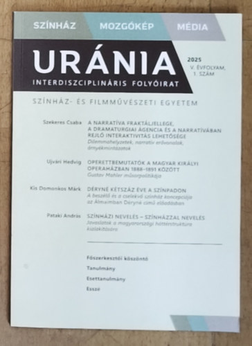 Uránia - Interdiszciplináris folyóirat 2025. V. évfolyam, 1. szám antikvár