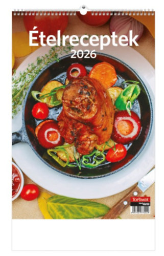 Ételreceptek falinaptár 22x33 cm - 2026 naptár