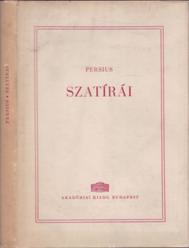 Persius: Persius szatírái (latin-magyar) antikvár