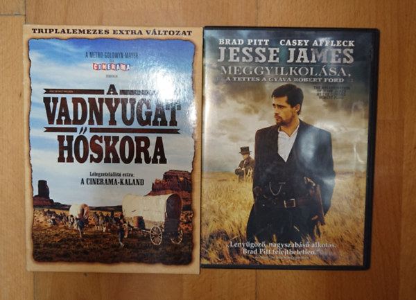 Brad Pitt: 2 DVD a vadnyugatról: A vadnyugat hőskora, Jesse James meggyilkolása antikvár