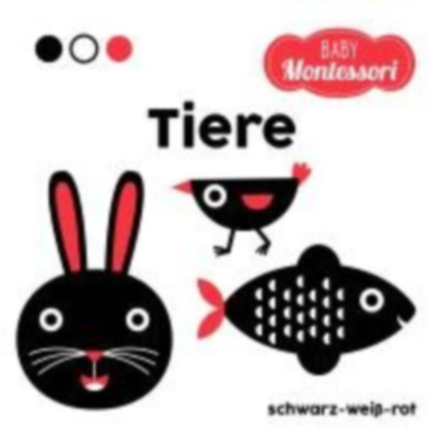 Tiere schwarz-weiß-rot (Baby Montessori) idegen