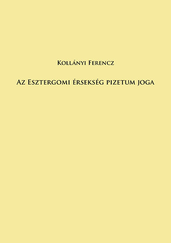 Az esztergomi érsekség pizetum joga akciós termékkép 1