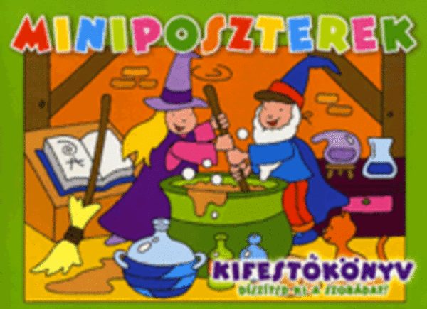 Miniposzterek - Kifestőkönyv (zöld) - Díszítsd ki a szobádat! antikvár