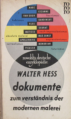 Walter Hess: Dokumente zum Verständnis der modernen Malerei antikvár