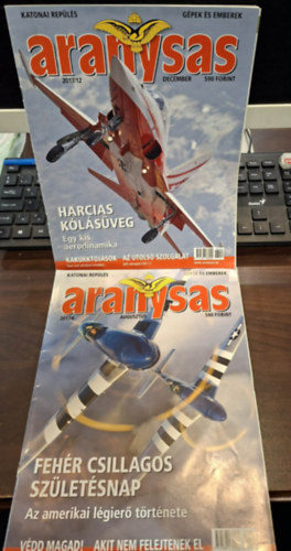 Tőrös  István (Főszerk.): 2 db Aranysas magazin: 2017/12, 2017/8 antikvár