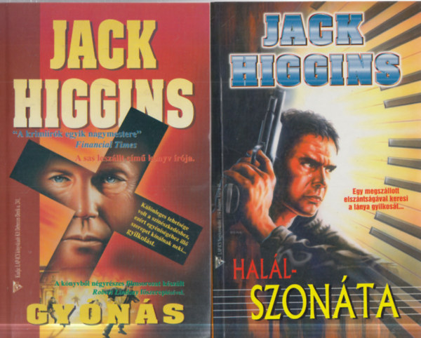 Jack Higgins: 2 db. krimi (Gyónás + Halálszonáta) antikvár