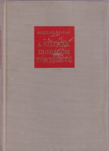 Sziklay László: A szlovák irodalom története antikvár
