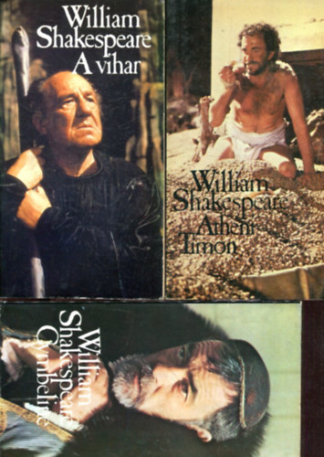William Shakespeare: 3 db William Shakespeare könyv: A vihar, Athéni Timon, Cymbeline antikvár